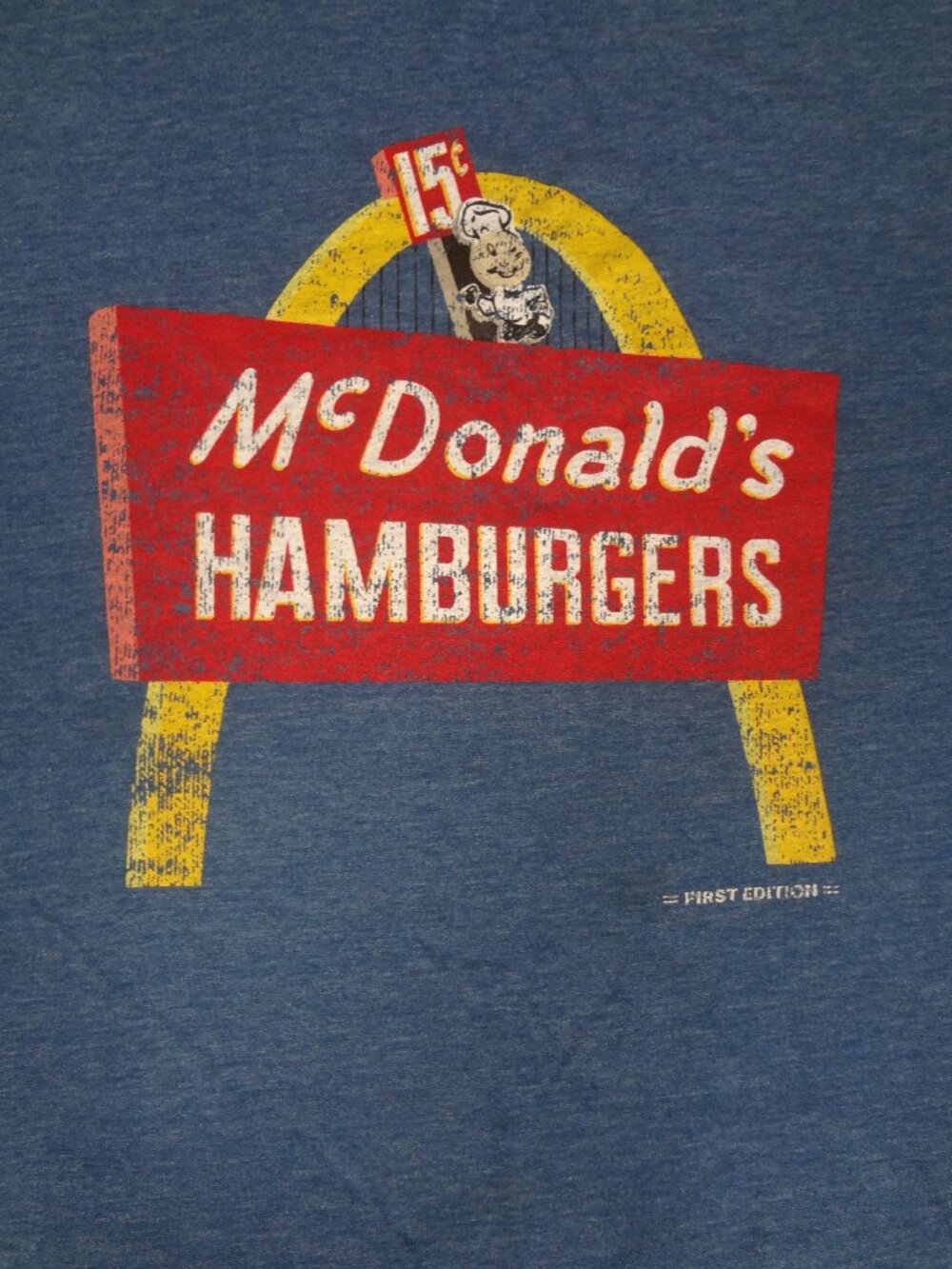 MCDONALD'S HAMBURGERS SINGLE ARCH 15 CENTS BLACK MEDIUM SHIRT M63 *SPOT C PICS